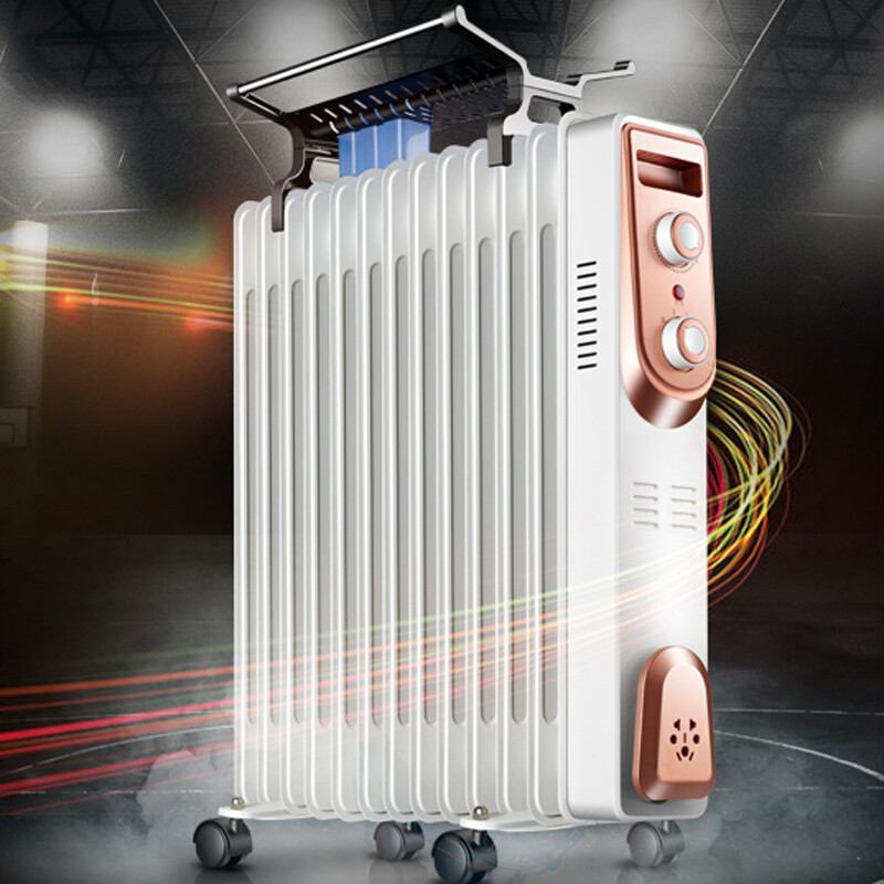 斯寶路 容聲油丁取暖器 電熱式電暖器電暖氣片家用恒溫浴室電熱油丁取暖器送父母感恩節實用禮品 9片 黑色油丁